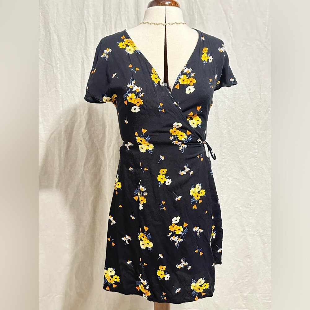 H&M Black Floral Mini Dress